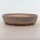 Bonsai bowl 23.5 x 18.5 x 6 cm, gray-beige color - 1/5