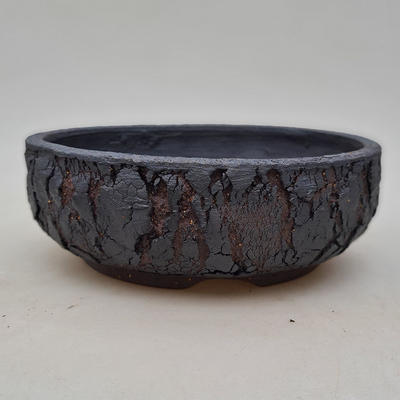 Ceramic bonsai bowl 19 x 19 x 7 cm, color cracked - 1