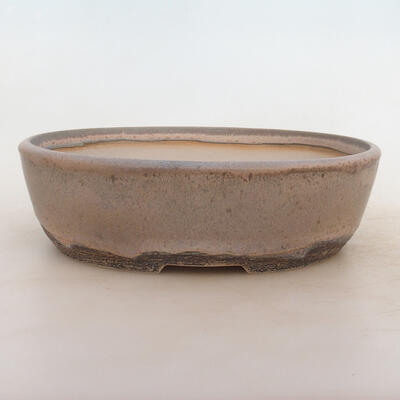 Bonsai bowl 26 x 20 x 7.5 cm, gray-beige color - 1