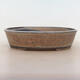Bonsai bowl 23.5 x 18.5 x 6 cm, gray-beige color - 1/5