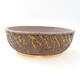 Ceramic bonsai bowl 21.5 x 21.5 x 7 cm, color crack yellow - 1/3