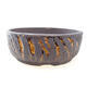 Ceramic bonsai bowl 19 x 19 x 7 cm, color crack yellow - 1/3