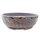 Ceramic bonsai bowl 22 x 22 x 7 cm, color crack yellow - 1/3