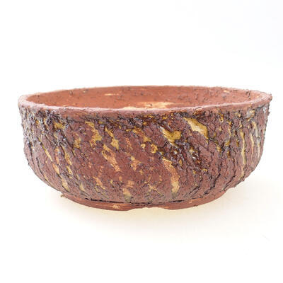 Ceramic bonsai bowl 20.5 x 20.5 x 7.5 cm, color crack yellow - 1