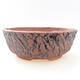 Ceramic bonsai bowl 20.5 x 20.5 x 7.5 cm, gray-black color - 1/3