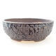 Ceramic bonsai bowl 19 x 19 x 6.5 cm, gray-black color - 1/3