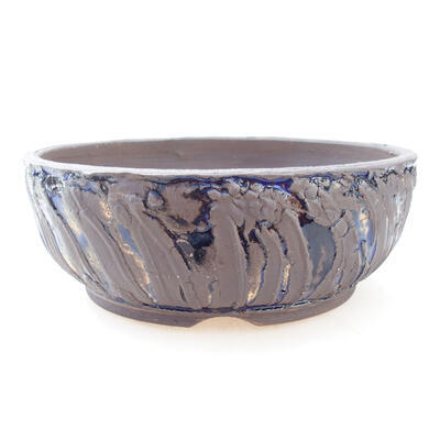 Ceramic bonsai bowl 20 x 20 x 7.5 cm, color gray-blue - 1