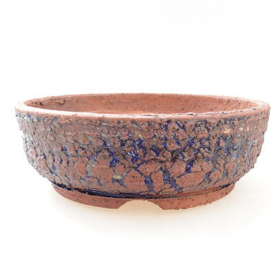 Ceramic bonsai bowl 20.5 x 20.5 x 7 cm, gray-blue color - 1