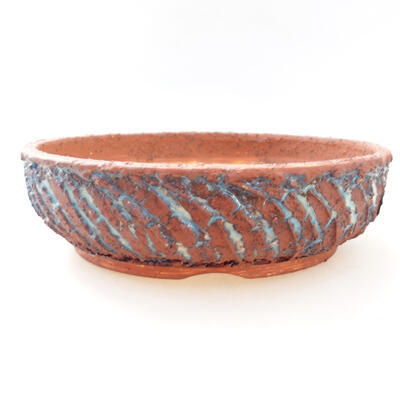 Ceramic bonsai bowl 23 x 23 x 6.5 cm, color gray-blue - 1