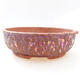 Ceramic bonsai bowl 21.5 x 21.5 x 7 cm, gray-violet color - 1/3
