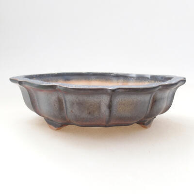 Ceramic bonsai bowl 15 x 15.5 x 4.5 cm, metal color - 1