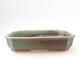 Ceramic bonsai bowl 12.5 x 17.5 x 4 cm, color green - 1/3
