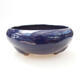 Ceramic bonsai bowl 12.5 x 12.5 x 6.5 cm, color blue - 1/3