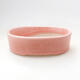 Ceramic bonsai bowl 11.5 x 9 x 3.5 cm, color pink - 1/3