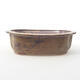 Ceramic bonsai bowl 23 x 20 x 7 cm, color brown-green - 1/3