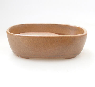 Ceramic bonsai bowl 12 x 8 x 4 cm, color brown - 1