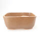 Ceramic bonsai bowl 11.5 x 8.5 x 5 cm, brown color - 1/3