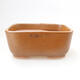 Ceramic bonsai bowl 11.5 x 8.5 x 5 cm, brown color - 1/3