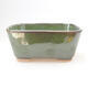 Ceramic bonsai bowl 13 x 10 x 6 cm, color green - 1/3