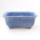 Ceramic bonsai bowl 12 x 9 x 6 cm, color blue - 1/3