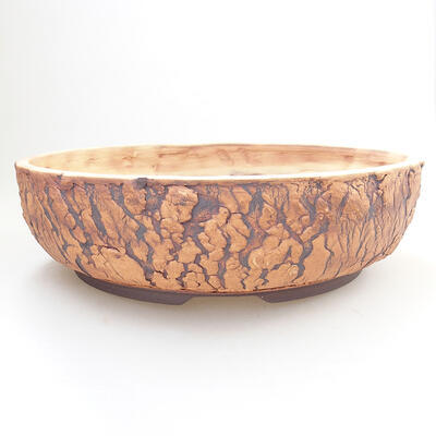 Ceramic bonsai bowl 28 x 28 x 8 cm, color cracked - 1