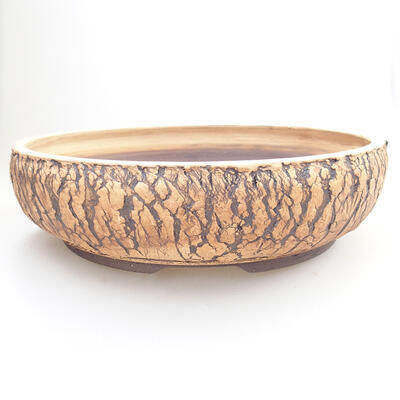 Ceramic bonsai bowl 30 x 30 x 8 cm, color cracked - 1