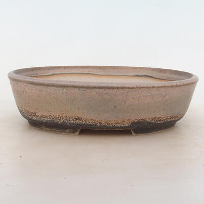 Bonsai bowl 22 x 17 x 6 cm, gray-beige color - 1