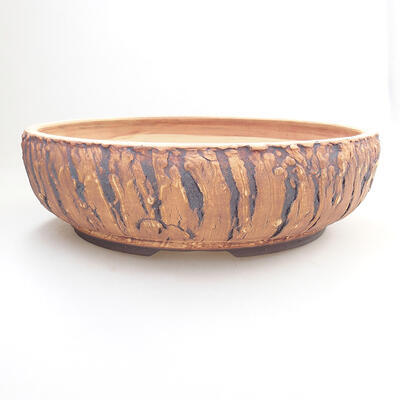 Ceramic bonsai bowl 30 x 30 x 9 cm, color cracked - 1