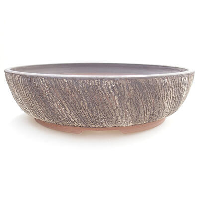 Ceramic bonsai bowl 30 x 30 x 8.5 cm, color cracked - 1