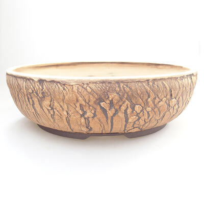 Ceramic bonsai bowl 31 x 31 x 9 cm, color cracked - 1
