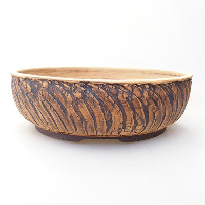 Ceramic bonsai bowl 29 x 29 x 9 cm, color cracked - 1