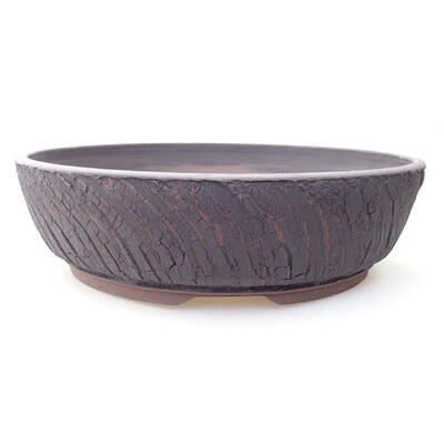 Ceramic bonsai bowl 33 x 33 x 9.5 cm, color cracked - 1