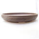 Ceramic bonsai bowl 39 x 39 x 7 cm, brown color - 1/3