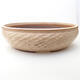 Ceramic bonsai bowl 37 x 37 x 10.5 cm, beige color - 1/3