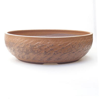 Ceramic bonsai bowl 40 x 40 x 12 cm, color brown - 1