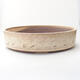 Ceramic bonsai bowl 38.5 x 38.5 x 9.5 cm, beige color - 1/3