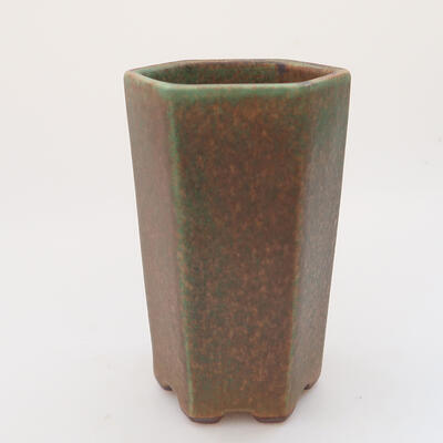 Ceramic bonsai bowl 9.5 x 8.5 x 14.5 cm, color green - 1