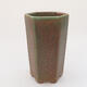 Ceramic bonsai bowl 9.5 x 8.5 x 14.5 cm, color green - 1/2