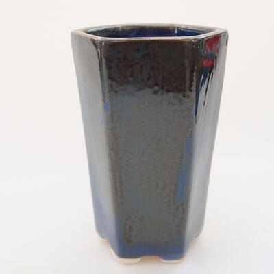 Ceramic bonsai bowl 10 x 9 x 15 cm, color blue - 1