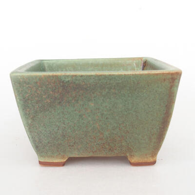 Ceramic bonsai bowl 9.5 x 9.5 x 5.5 cm, color green - 1