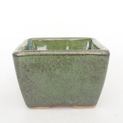 Ceramic bonsai bowl 8 x 8 x 5 cm, color green - 1