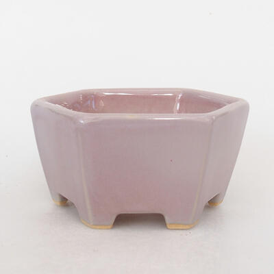 Ceramic bonsai bowl 10.5 x 9.5 x 5 cm, color pink - 1