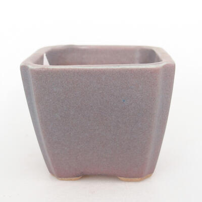 Ceramic bonsai bowl 7 x 7 x 5.5 cm, color pink - 1