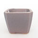 Ceramic bonsai bowl 7 x 7 x 5.5 cm, color pink - 1/3