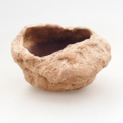 Ceramic shell 6 x 5.5 x 5 cm, brown color - 1