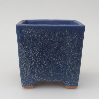 Ceramic bonsai bowl 9 x 9 x 10 cm, color blue - 1