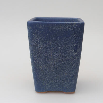 Ceramic bonsai bowl 8.5 x 8.5 x 11.5 cm, color blue - 1