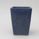 Ceramic bonsai bowl 8.5 x 8.5 x 11.5 cm, color blue - 1/3