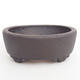 Ceramic bonsai bowl 9.5 x 8 x 3.5 cm, color black - 1/3
