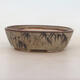 Bonsai bowl 17 x 12 x 5 cm, color brown-gray - 1/5